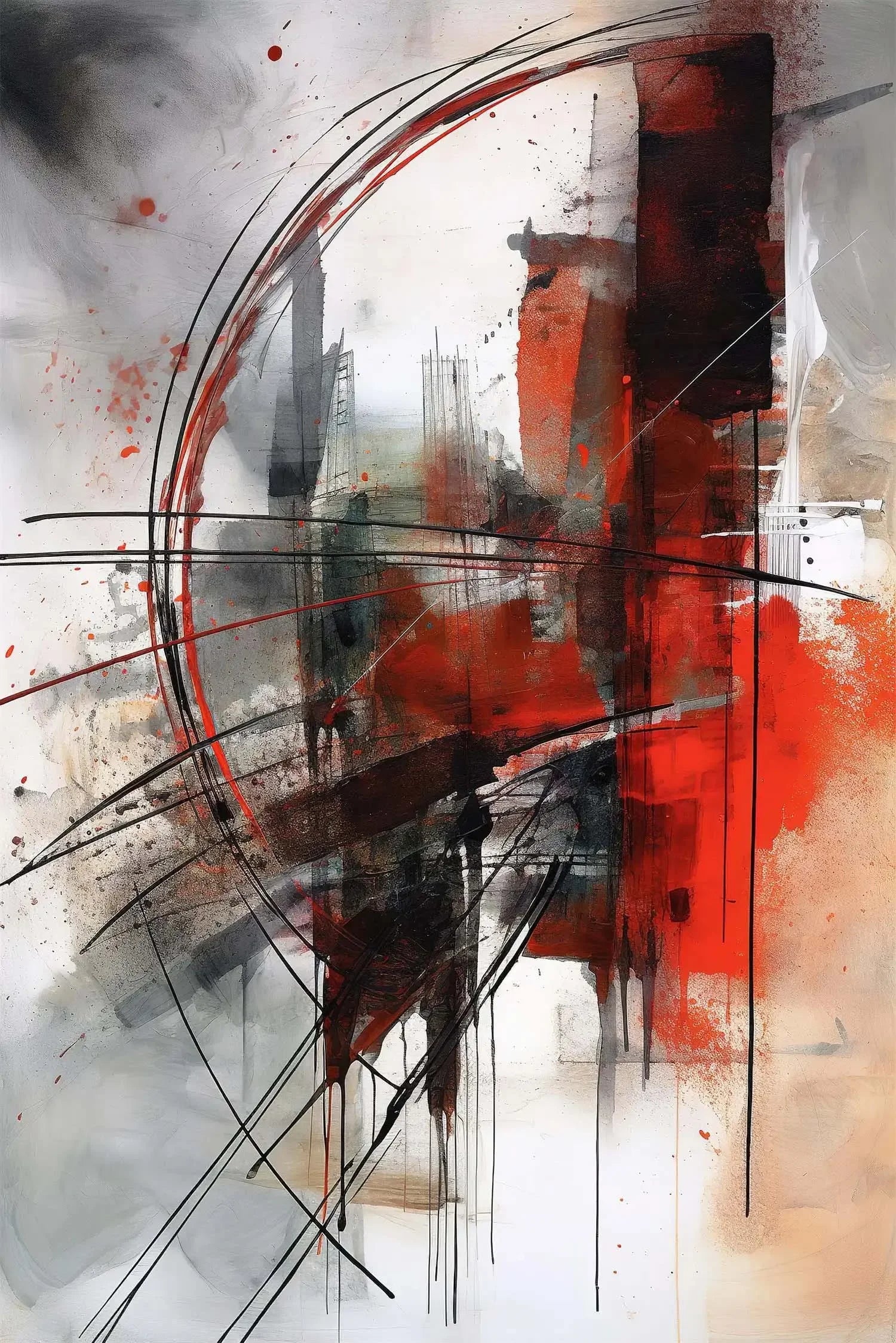 Abstract Canvas Wall Art Print – Modern Oil Painting Poster for Living Room Decor