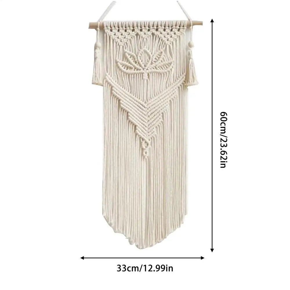 Nordic Bohemian Macramé Wall Tapestry – Geometric Woven Room Decor