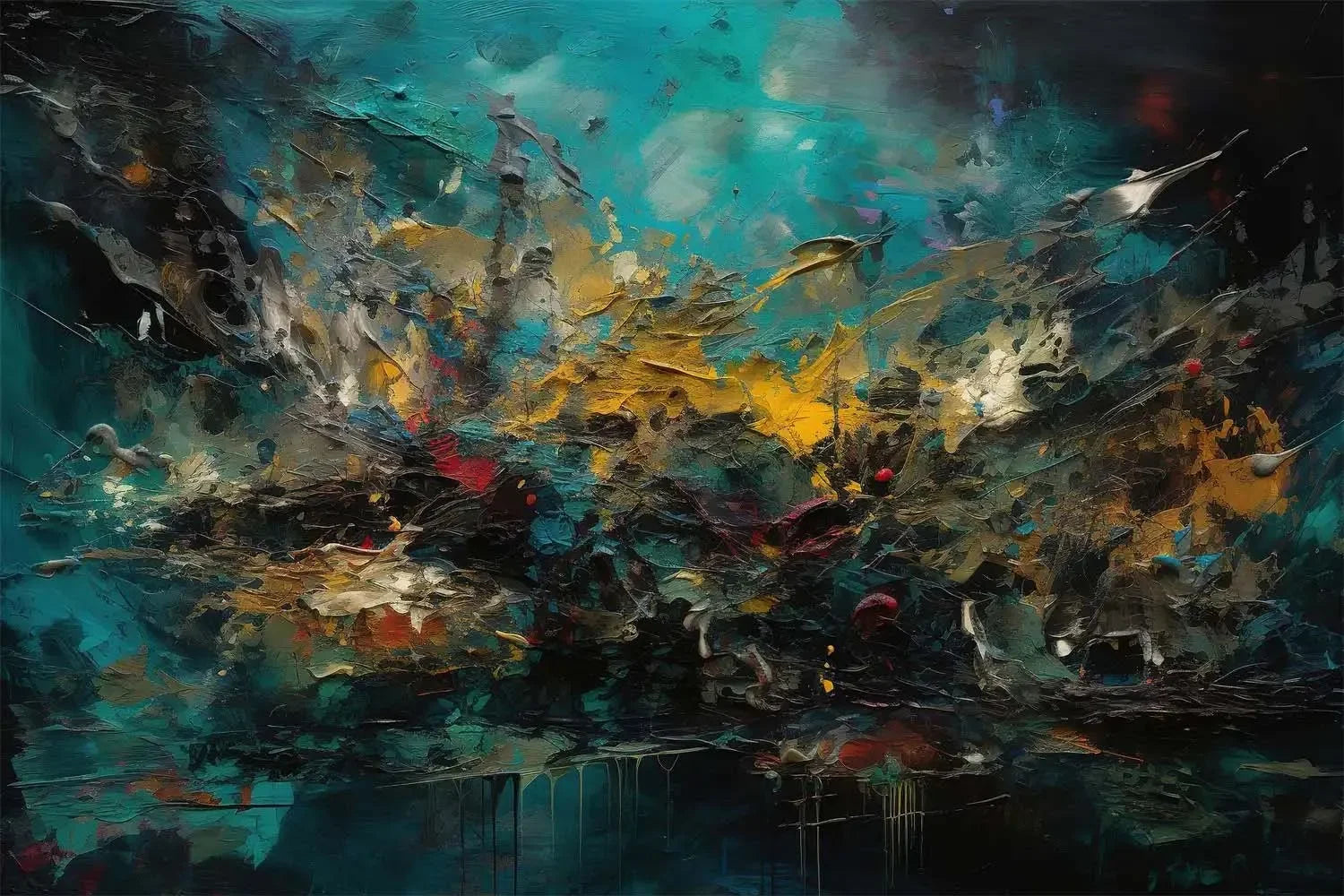 Abstract Canvas Wall Art Print – Modern Oil Painting Poster for Living Room Decor