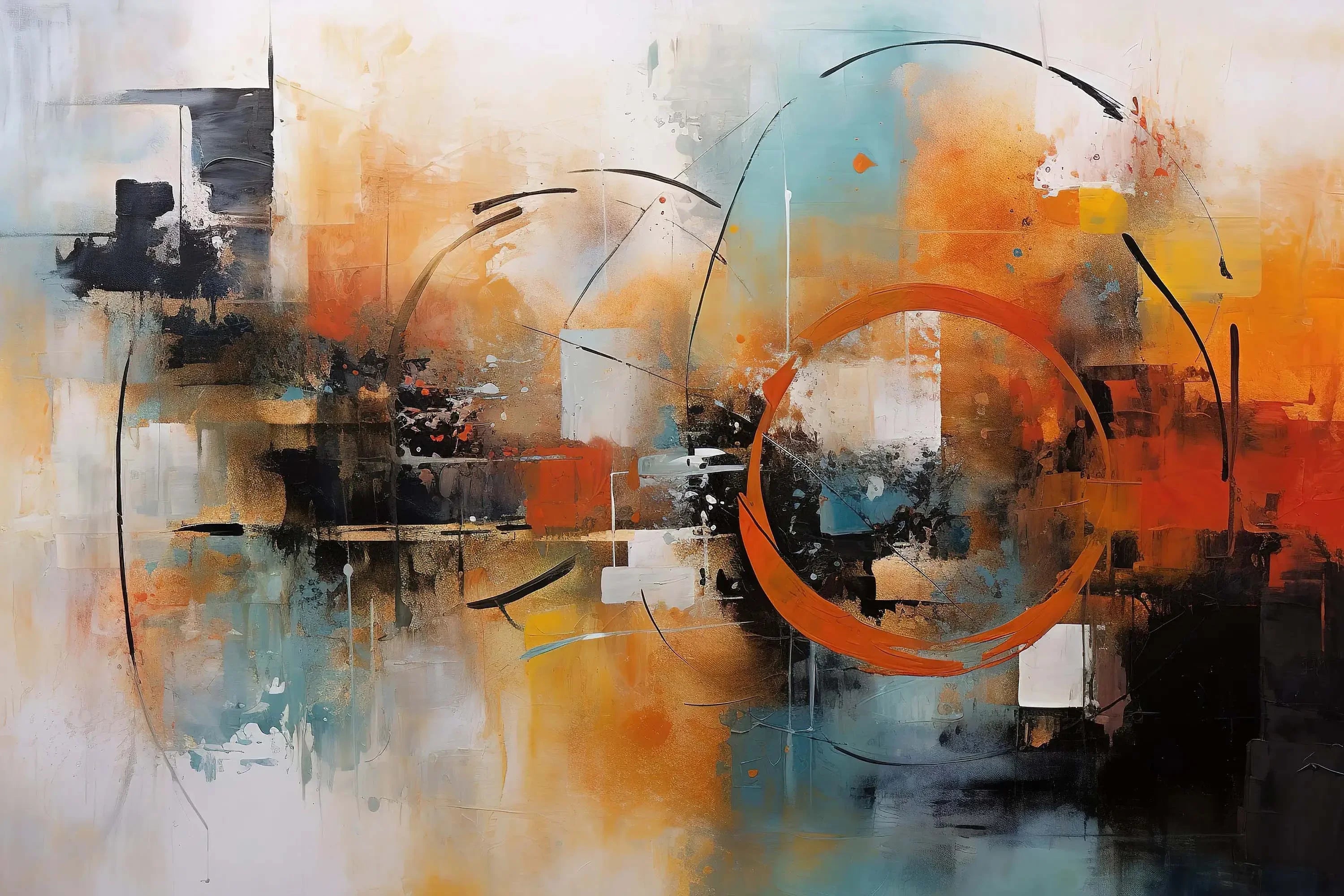 Abstract Canvas Wall Art Print – Modern Oil Painting Poster for Living Room Decor