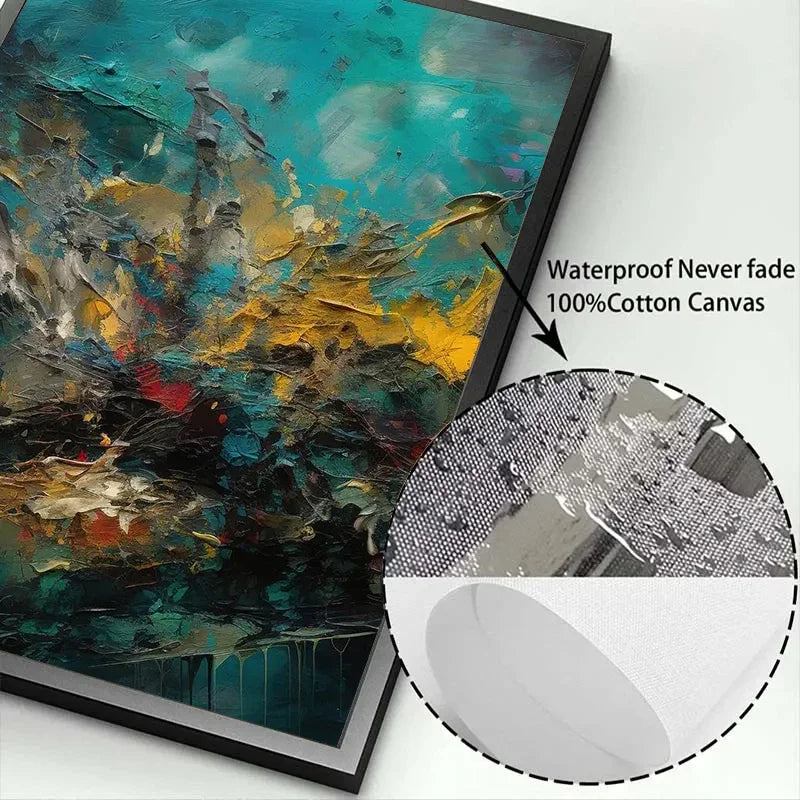 Abstract Canvas Wall Art Print – Modern Oil Painting Poster for Living Room Decor