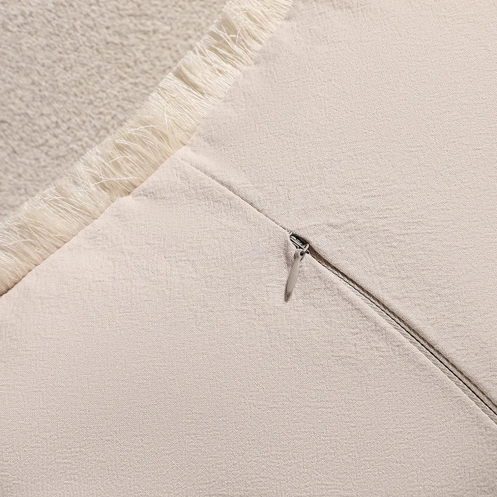 Boho Throw Pillow Cover – Soft Nordic Tassel Cushion Cover for Sofa & Living Room