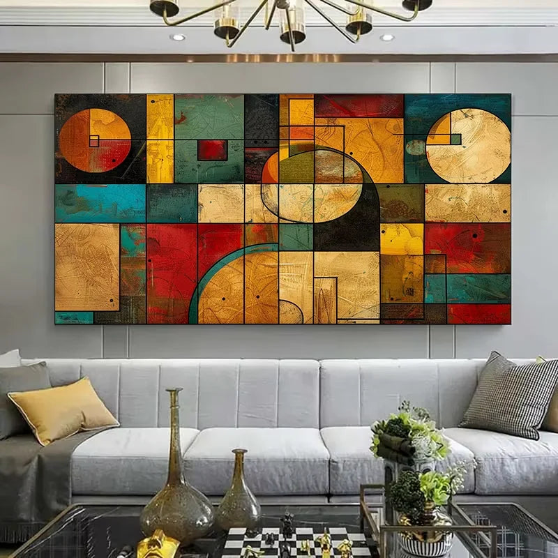Abstract Ink Wall Art Canvas – Modern Style Hung Poster for Living Room & Bedroom