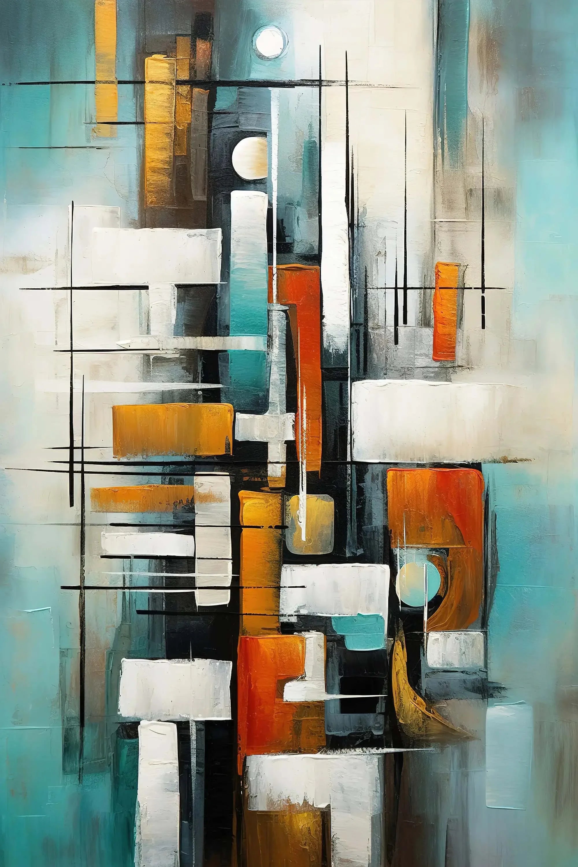 Abstract Canvas Wall Art Print – Modern Oil Painting Poster for Living Room Decor