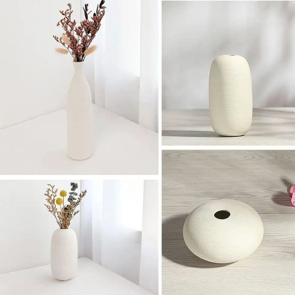 Minimalist Ceramic Vase Set (Set of 3)